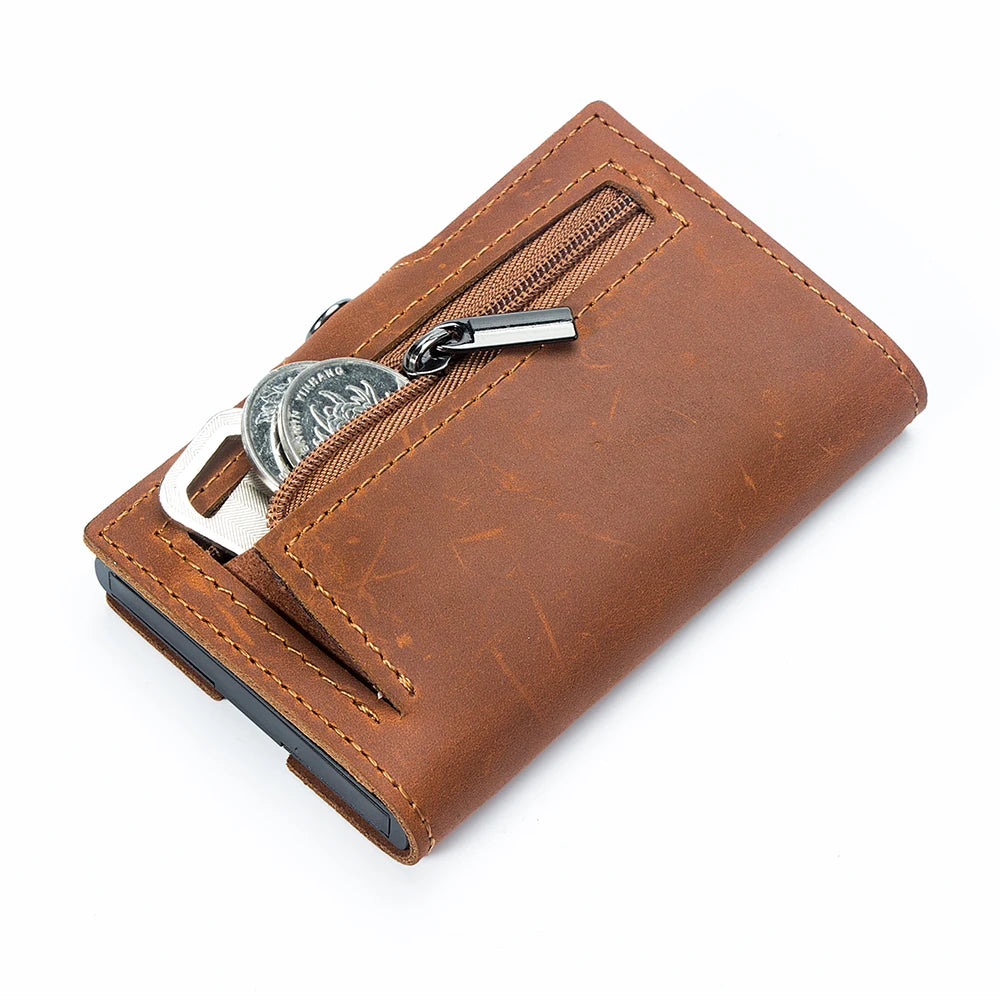 Compact Elegance: The CASEKEY Premium Leather Wallet